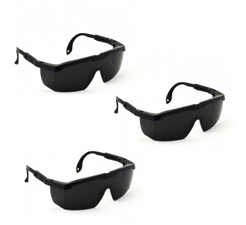 Kit De 3 Unidades Oculos Segurança Rj Transparente Poli-ferr