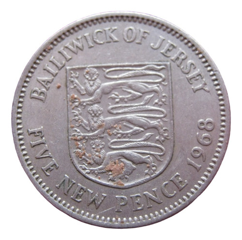 Jersey 5 New Pence 1968