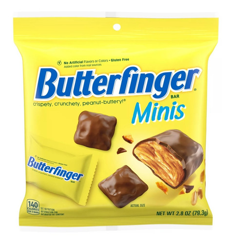 Butterfinger Minis Bar Peanut Butter Chocolate Gluten Free