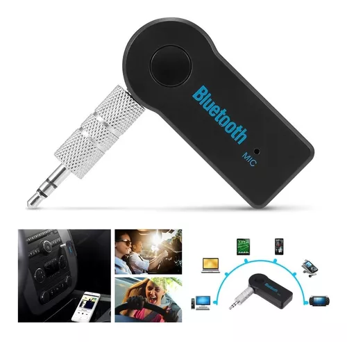 Receptor Bluetooth A Entrada Auxiliar Auto Micrófono Manos Libres Estereo