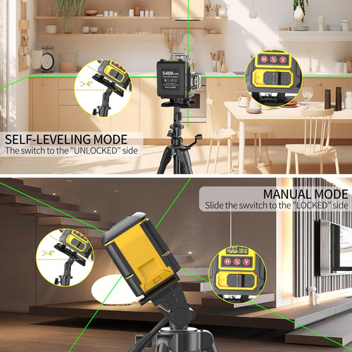 Nivel Láser 360 Con Trípode Hasta 60 M Líneas Verticales Ip5