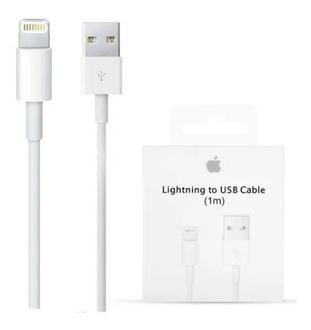 Cable Ligthing iPhone 7  Certificado En Caja 1 M Blanco