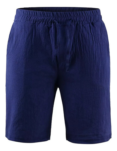 Short Pantalón De Algodón Y Lino Para Hombre, Playa, Yoga