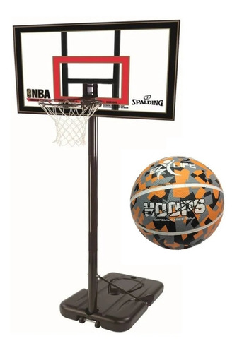Tablero Basket Spalding Jirafa Acrilico 42´ Altura Regulable Aro 7 + Balon Regalo