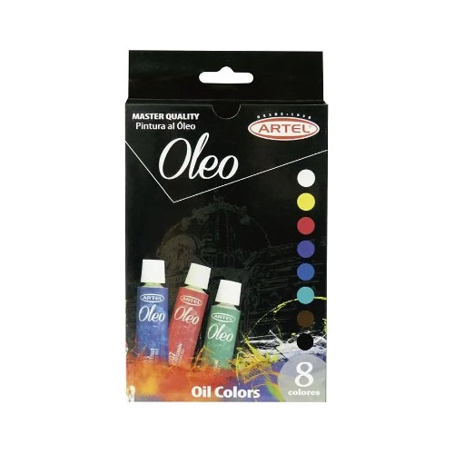 Set 8 Pintura Al Óleo 12ml Artel