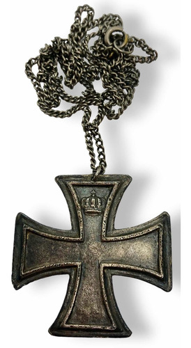 Cruz De Hierro Alemana Cadena Antigua Primera Guerra Mundial (Usado)