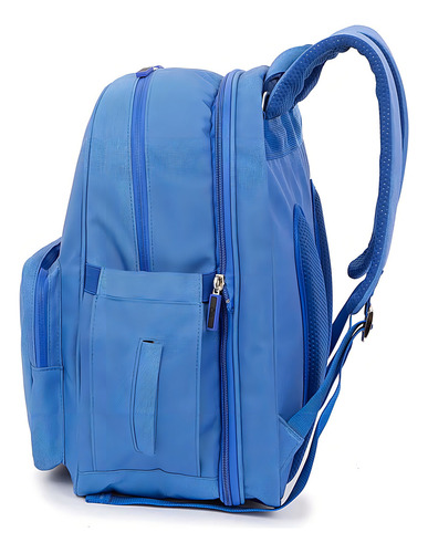 Pañalera Mochila Cloe Mom & Baby Con Bambineto Plegable Color Azul