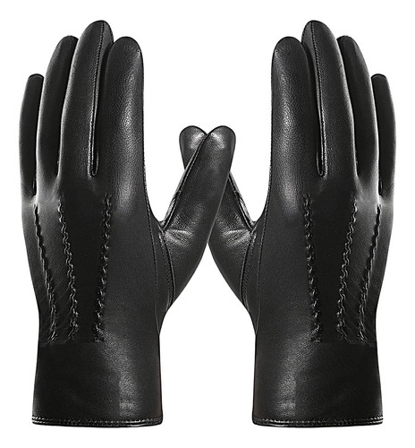 Harssidanzar Guantes De Cuero Para Hombre, Cálidos Guantes D