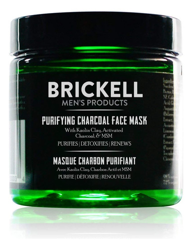 Brickell - Máscara Facial De Carbón Purificador Para Homb.