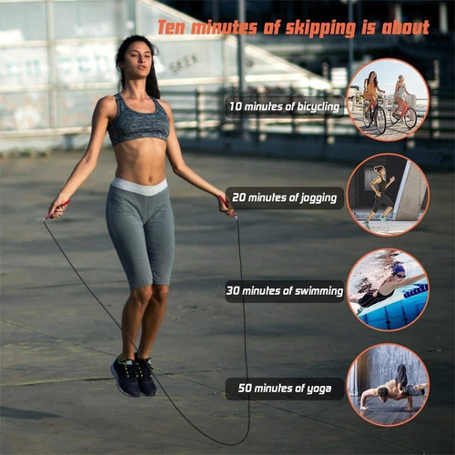 Imagem 2 de 2 de Corda Profissional Cross Speed Rope Alumínio 2 Rolamentos