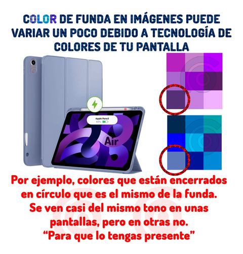Imagen 3 de 7 de Funda Para iPad Air 10.9 C/ Espacio Para Cargar Lápiz Pencil