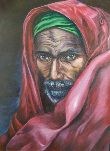 Pintura En Piroxilina_rostro Del Pasado_80x60cm