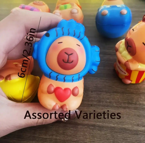 Squishies Capibara 24 Piezas Multicolor