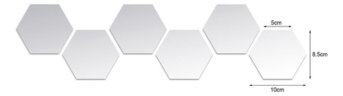 24 Pegatinas De Pared Hexagonales Con Espejo, Pegatinas De P