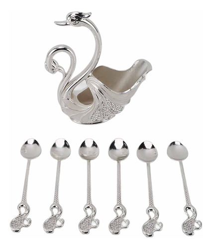 Juego De Cubiertos Swan, Vajilla De Metal, Base Decorativa