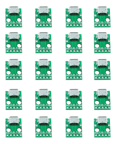 Placa De Módulo De Conector Adaptador Micro-usb A Dip De 2.5