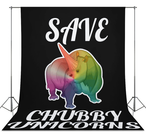 Save Chubby Unicorns Fotografia Fondo Tela Impresion Telon