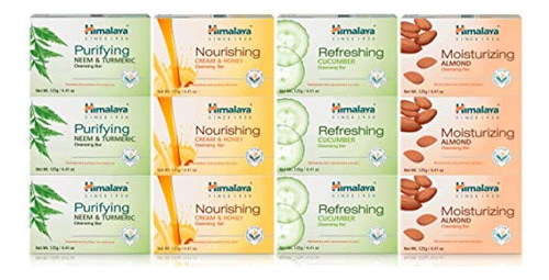 Himalaya Cleansing Bar Soaps Variety Pack, Neem & Turmeric,