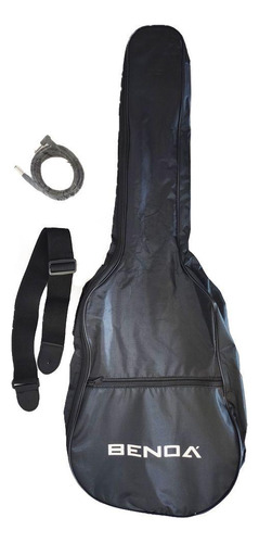 Violão Completo Acústico Elétrico Azul 6 Cordas Aço Com Alça