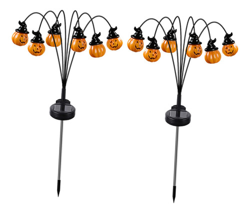 Guirnaldas De Luces Solares De Calabaza Para Halloween,