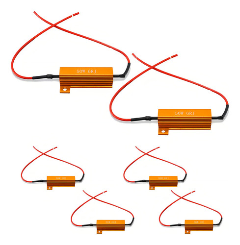 Kit 6x Resistor Canceller Canbus P/ Lâmpada De Led 12v 25w