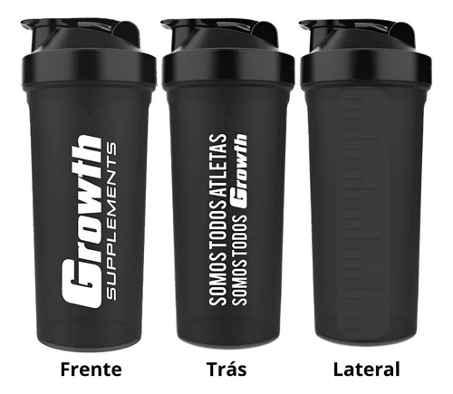 Coqueteleira Com Mola 600ml - Growth Academia Garrafa Whey