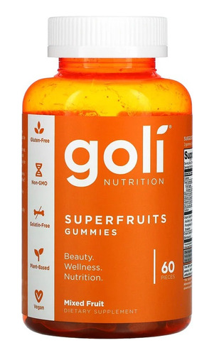 Goli Nutricion : Gomitas De Belleza Con Superfrutas 60 Pcs