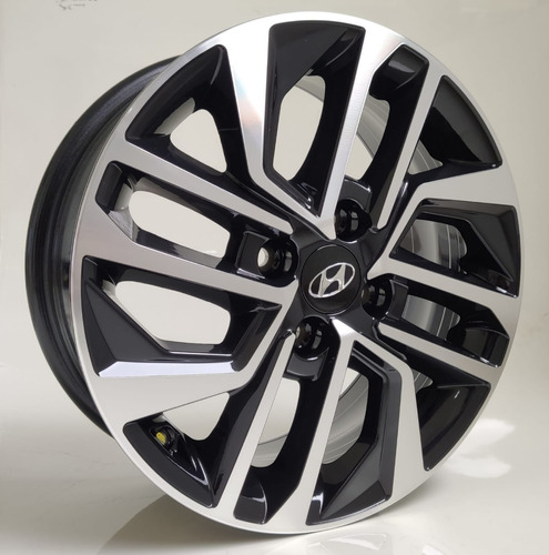 Rodas Hyundai Hb20 2020 Aro 15 4x100 (jogo) + Bicos Cor Preto Com Diamantado