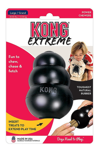 Juguete Perro Kong Extreme Goma Negra Large Petit Rellenable