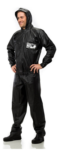 Equipo De Lluvia Pantaneiro Capucha Impermeable Moto Pvc 2g