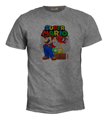 Camiseta 2xl - 3xl Super Mario Bros Gorro Zxb