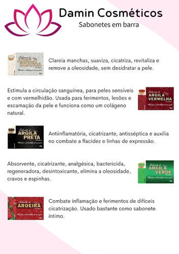 Imagem 4 de 5 de Sabonete Argila Branca 6 Unidades