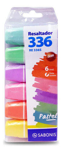1 blister Marcatextos Sabonis Mini Pastel Con 6 Re-336s