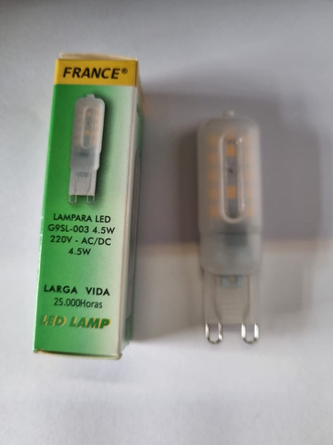 Lampara Bipin G9 4.5w Luz Calida France Ubid Iluminación