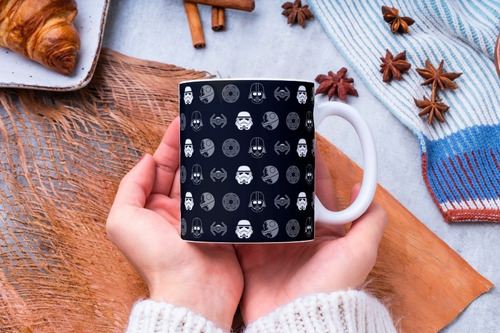 Taza Café Star Wars Tapiz Simbolos Darth Vader 11 Oz