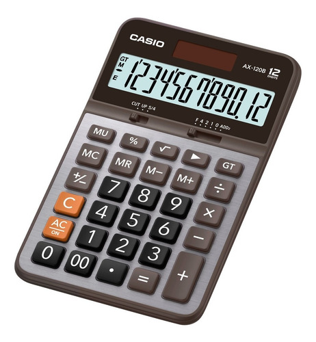 Imagen 2 de 5 de Calculadora De Escritorio Casio Ax-120b, 12 Dig Solay Y Pila