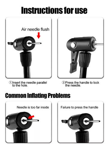 Inflador Manual Bomba Aire Neumatico Valvula Schrader 80 Psi