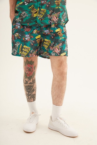 Traje De Baño Short De Baño Bob Esponja Sponge Bob Acid Tifn