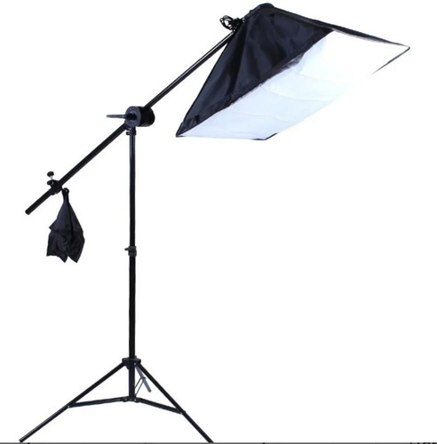 Kit 2 Softbox 50x70 Brazoboom 8 Focos Led 2 Tripiés Sandbag