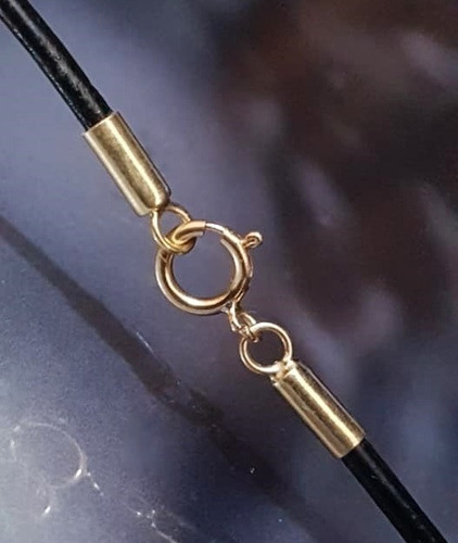 Imagem 3 de 9 de Pedras - Tornozeleira Unissex, Couro E Ouro 18, Cód15tn142