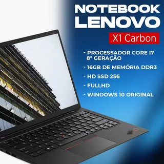 Notebook X1 Carbon Lenovo Thinkpad Intel I7 8°ger 16gb 256gb