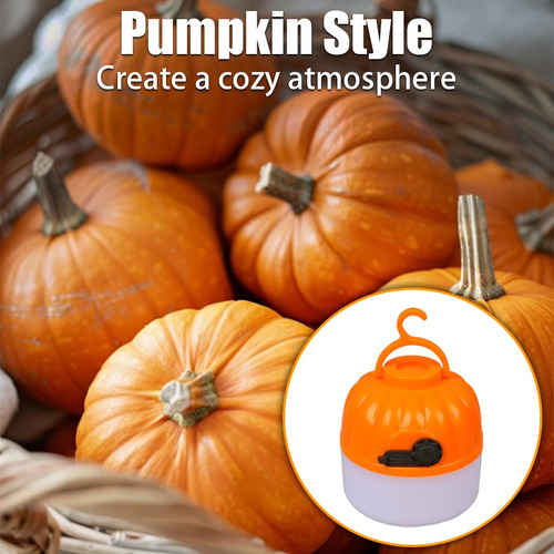 Linterna Pequeña Led Para Acampar Con Forma De Calabaza, 5 U