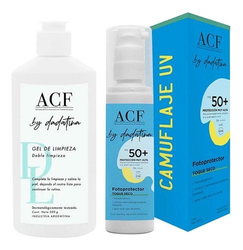 Acf Dadatina Gel Limpieza Facial + Protector Solar Camuflaje