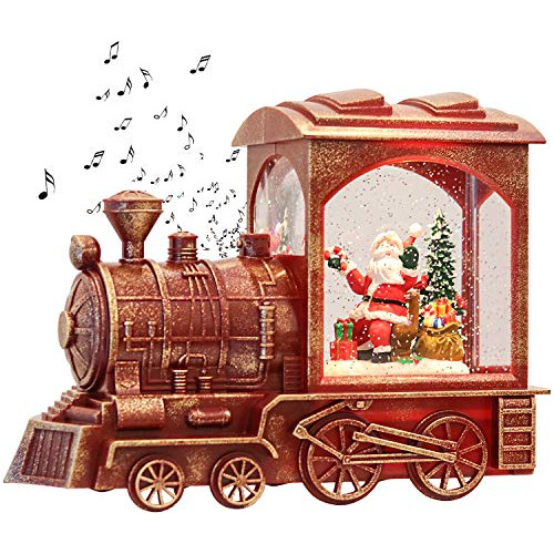 Linterna De Tren De Música Nieve Snow Globe, Funcionam...