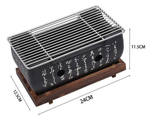 . . Estufa Portátil Japonesa Con Parrilla De Carbón.