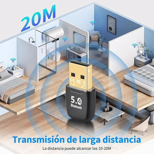 Y Transmisor/receptor 2 En 1 Adaptador Usb Bluetooth 5.4