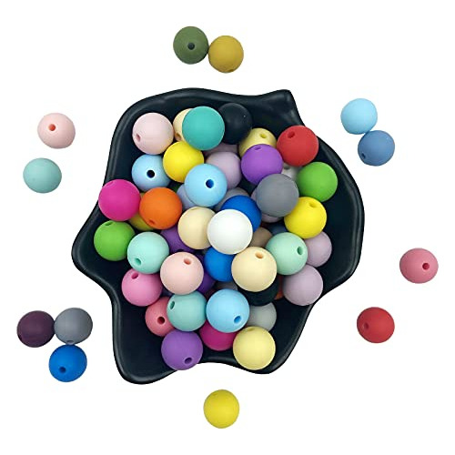 Perlas Redondas De Silicona Para Manualidades, 12 Mm, 150 Un