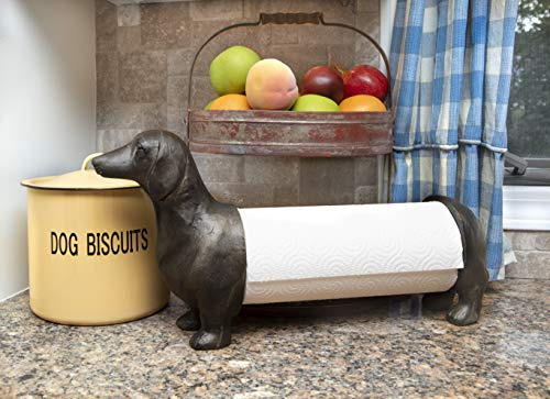Soporte Para Toallas De Papel Dachshund, Bronce