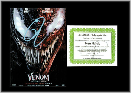 Tom Hardy Venom Let There Be Carnage Autógrafo En Foto 5x7