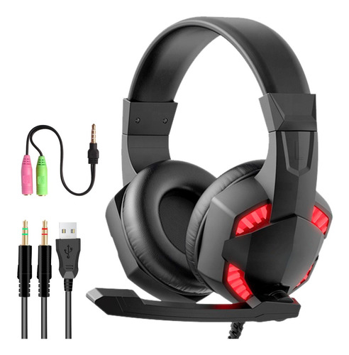 Auricular Gamer Led Microfono Ideal Gaming Pc Ps4 Xbox Cuota